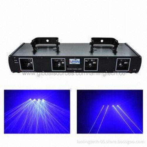 4-head Blue DMX Laser Stage Light with 400mW Total Power